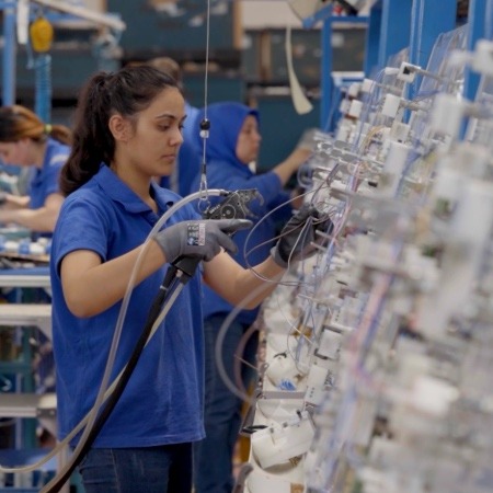 Factory line and industrial video production